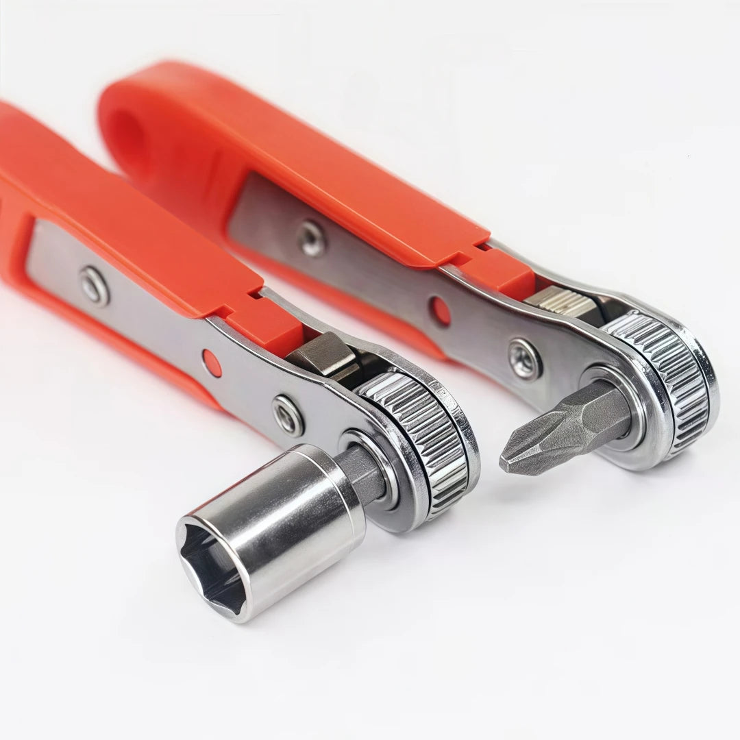 Right Angle Screwdriver Set T25, Mini Ratcheting 90 Degree Offset Wrench Kit, Pocket Tool for DIY Repair, Low Profile Bit Socket