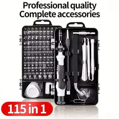 TINSOL 115 in 1 Multifunctional Magnetic Screwdriver Set Screw Driver Bits PC Computer Phone Watch Repair Hardware Tool Kit