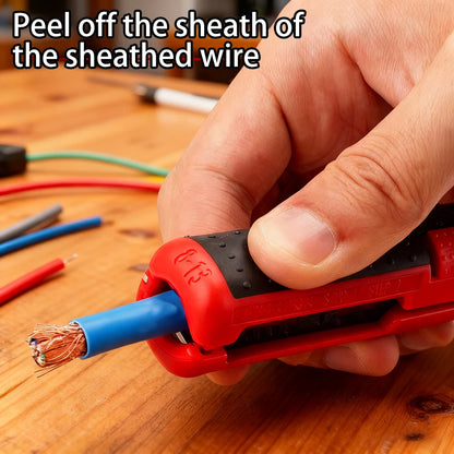 Multifunctional Cable Wire Stripper Cutter Pliers Hand Tool Hardware Tool Portable Anti-skid Handle Strip Pen Clip