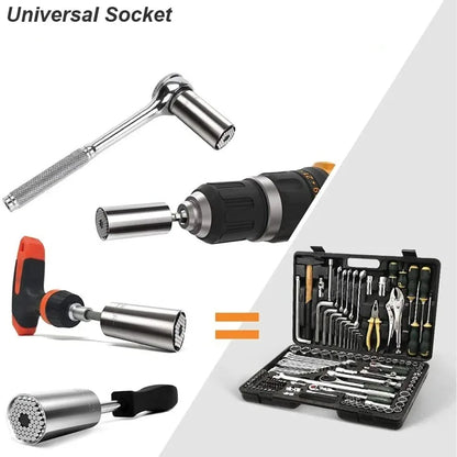 7-19mm Socket Wrench Set, Stainless Steel, 2in1 Multi Tool