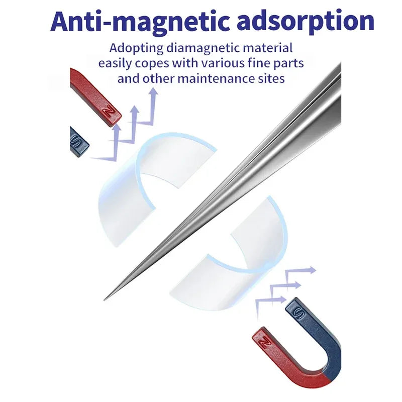 MECHANIC G-11/15 Anti-magnetic Tweezers Ultra Fine Tip Precision Tweezers for Jumping Wire Clamping IC SMD Mobile Phone Repair
