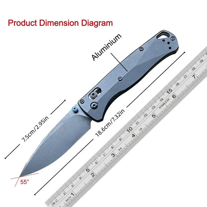BM 535 Folding Knife Aluminum Handle and M390 Blade - Compact Outdoor Camping hiking EDC Pocket Knife,A great gift