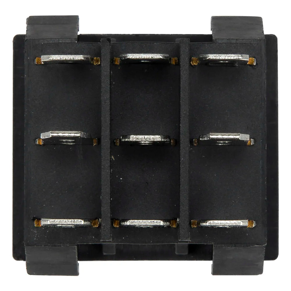 KCD7-303 perforate 28 x 31 mm 9 pin ON - OFF - ON boat rocker switch power switch