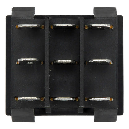KCD7-303 perforate 28 x 31 mm 9 pin ON - OFF - ON boat rocker switch power switch