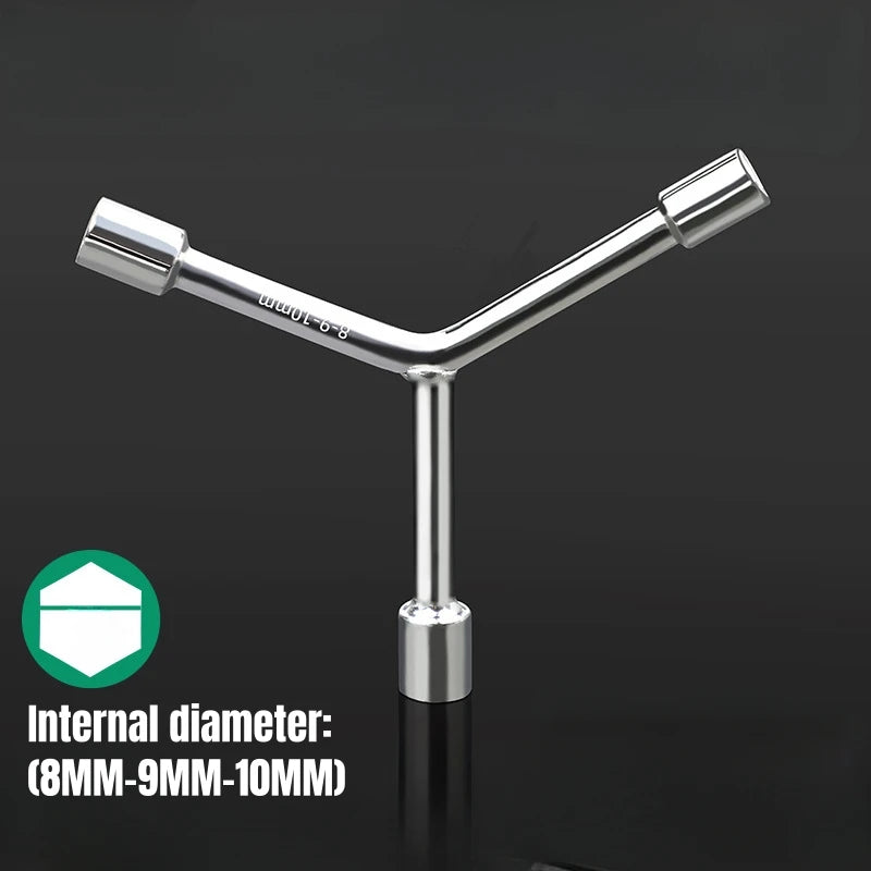 Household Triangular Socket Wrench Pragmatic Y-type Tri-fork Wrench Three-prong Wrench Bicycle Household Disassembly Repair Tool