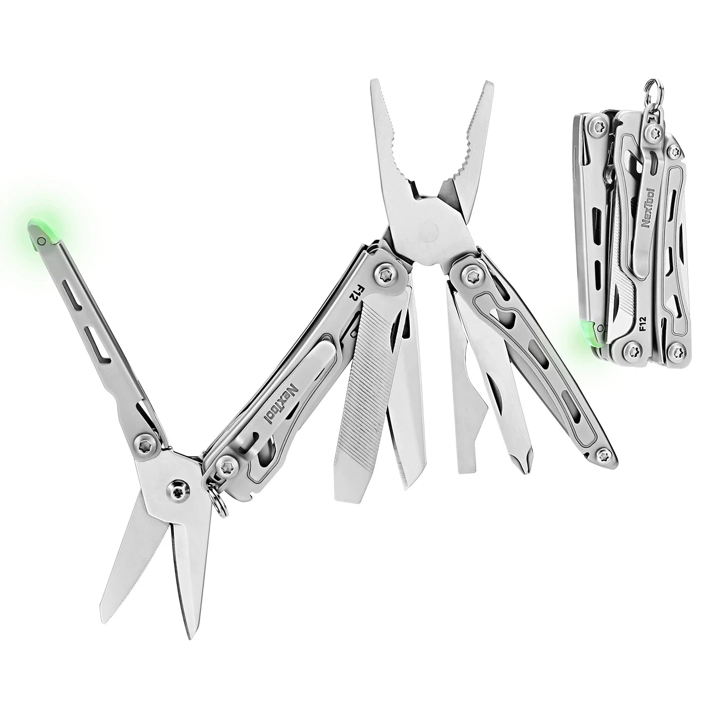 NexTool Keychain Mini Flagship F12 Folding Multi Tool 13 In 1 Screwdriver Pliers File Ruler Bottle Opener Scissors EDC Hand Tool