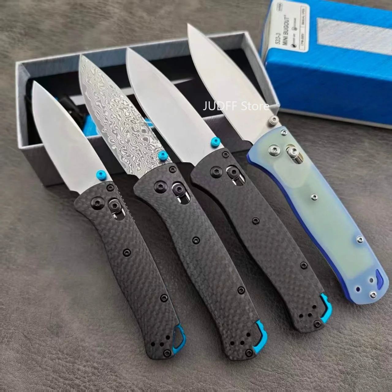 Outdoor Pocket Knife - BM 535/ 533-3 AXIS Multifunctional Folding Knife, Utility Folder Tools, Carbon Fiber/ G10 Handle, with Pocket Clip, for Camping, Adventure Exploration, Hiking, Portable Fruit Cutter