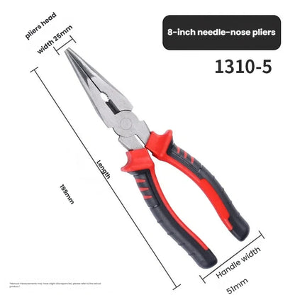 6 Inch 8 Inch Pliers Set, Needle Nose Pliers, Diagonal Cutting Pliers, Wire Cutters, Multifunctional Hand Tools for Electrician