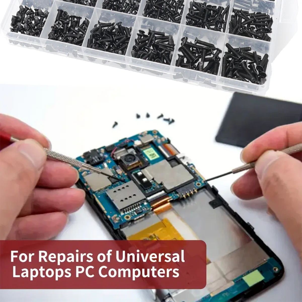 780pcs Miniature Computer Screw Set for PCs Laptops SSDs CPU Coolers Miniature Glasses Electronic Repair Screws
