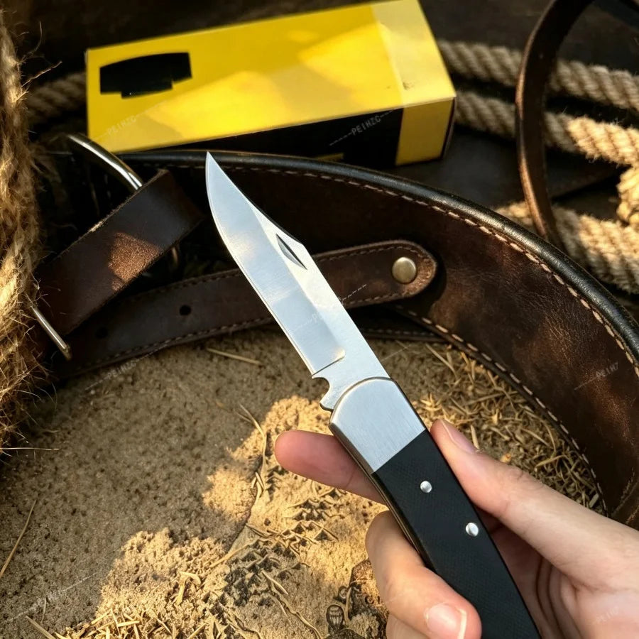 110 Folding Knife D2 Steel Blade G10 Handle Outdoor Camping Portable Hiking Survival Multi-purpose EDC Pocket Knife Men's Gift