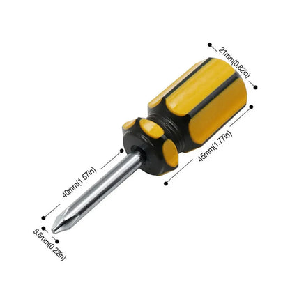 Useful Phillips/Slotted/Dual-purpose Without/with Magnetic Screwdriver Portable Mini Short Handle Hand Tool Fit Dismantle/Repair