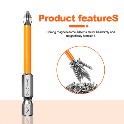 Anti Slip Bits Magnetic Screwdriver Bit Set S2 Alloy Steel Impact Resistance Hex Shank Alloy Steel Bits Suitable for Power Tools