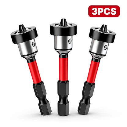 1/3/5pcs Magnetic Screwdriver Bit Setter, PH2 Positioning Bits, 1/4" Hex Shank for Drywall Plasterboard Screw Installation Tools