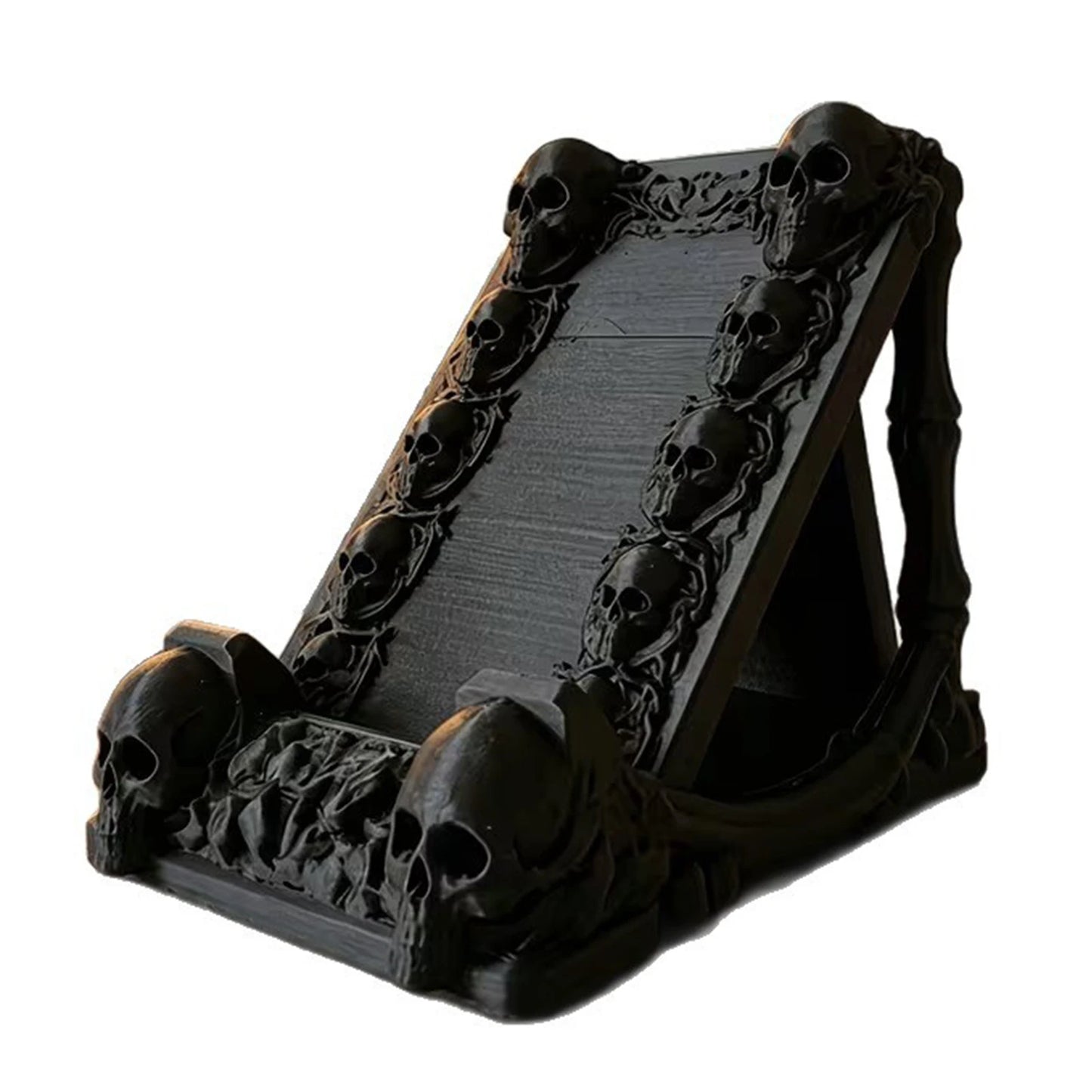 Gothic Skull Holder Skull Shaped Mobile Holders Creative Gothic Desktop Ornament for Home Office Bedroom Decors