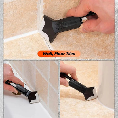 5-in-1 Silicone Caulking Tool | Sealant Finishing Tool | Glue Angle Scraper Tool For Window And Sink Renovations
