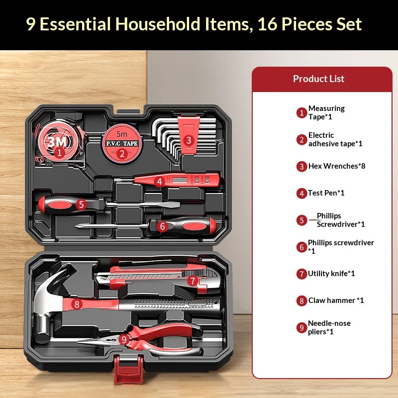 Hand Tool Combination Set Screwdriver Wrench Pliers Hexagonal Wrench Household Hardware Multi-Functional Electrician RepairTools