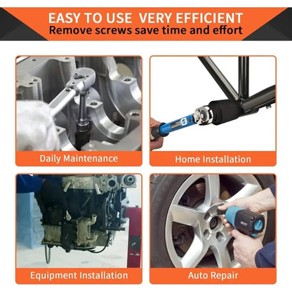 Socket Air Tool Set for Repairing Large, Medium and Small Bolts, Including Internal Hexagonal Sockets and Air Gun Sockets. Tool