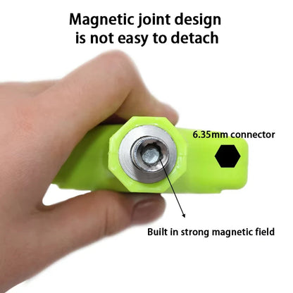 T-Handle Ratchet Screwdriver 6.35mm Bit Socket Dual-Use Wrench Reversible Home Repair Labor Saving Tools