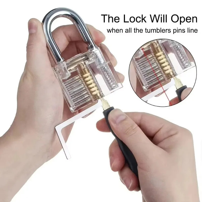 10/12PCS Lock Pick Set Locksmith Extractor Tools Broken Key Auto Extractor Remove Hooks Stainless Steel DIY Hand Tools Hardware