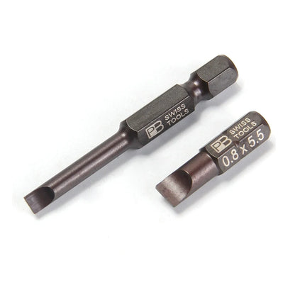 PB Swiss Tools 1/4 Inch Nano-Coated Precision Screwdriver Bit Set for Slotted Screws Cordless Electric Screwdriver Accessories
