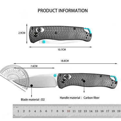 BM 535 Bugout Ax Lock Folding Knife, S90V / Damascus Blade Outdoor Camping Hiking EDC Fishing Knife Jungle Adventure Tool Gift
