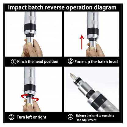 13 Piece Impact Screwdriver Set Hand Impact Driver Bits Heavy Duty Combination Impact Hardware Bits Corrector Screwdriver Set