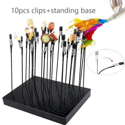 Model Painting Stand Base Metal Alligator Clips Multiple Options Available for Gundam Scale Model DIY Airbrush Craft Making Tool