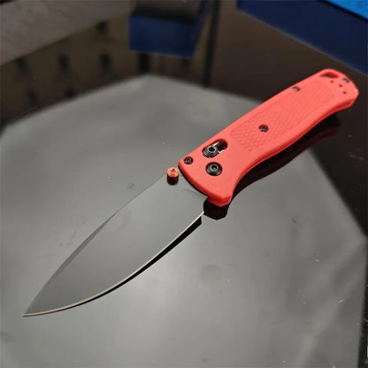 Bugout AXIS Lock BM 535 Folding Knife 440C Blade Nylon Fiber Handle Pocket EDC Outdoor Camping Knife Black Blade / White Blade