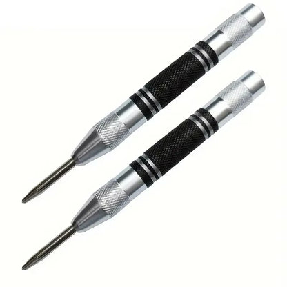 Auto Center Puncher Heavy Duty Drill Guide Tool for Wood Metal Steel Spring Loaded Hole Marker Automatic Hand Tool