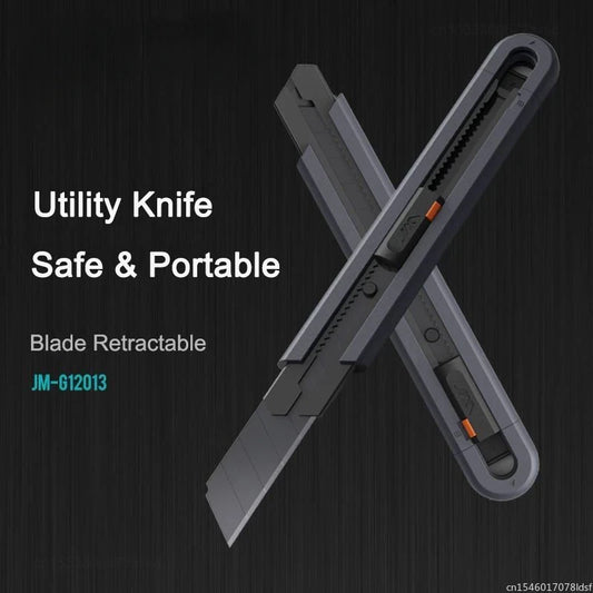 Jimihome 0.79inch Stretch Utility Knife Paper Cutters Carbon Steel Blades Pocket Knife with Safety Lock Handicraft Tool