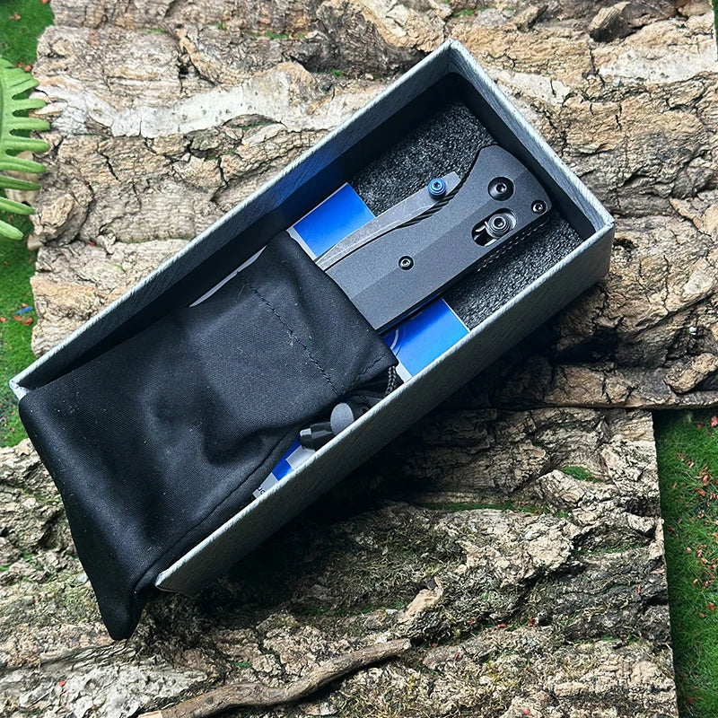 BM 535 Folding Knife Aluminum Handle and M390 Blade - Compact Outdoor Camping hiking EDC Pocket Knife,A great gift
