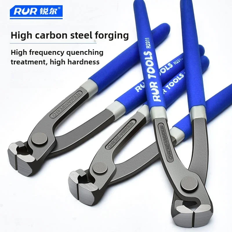 Tower Pincers Non-slip Grips Pliers Flat Mouth Cattle Horse Hoof Nippers Snips Puller Hand Tools Pulling Nails Cutting Wires