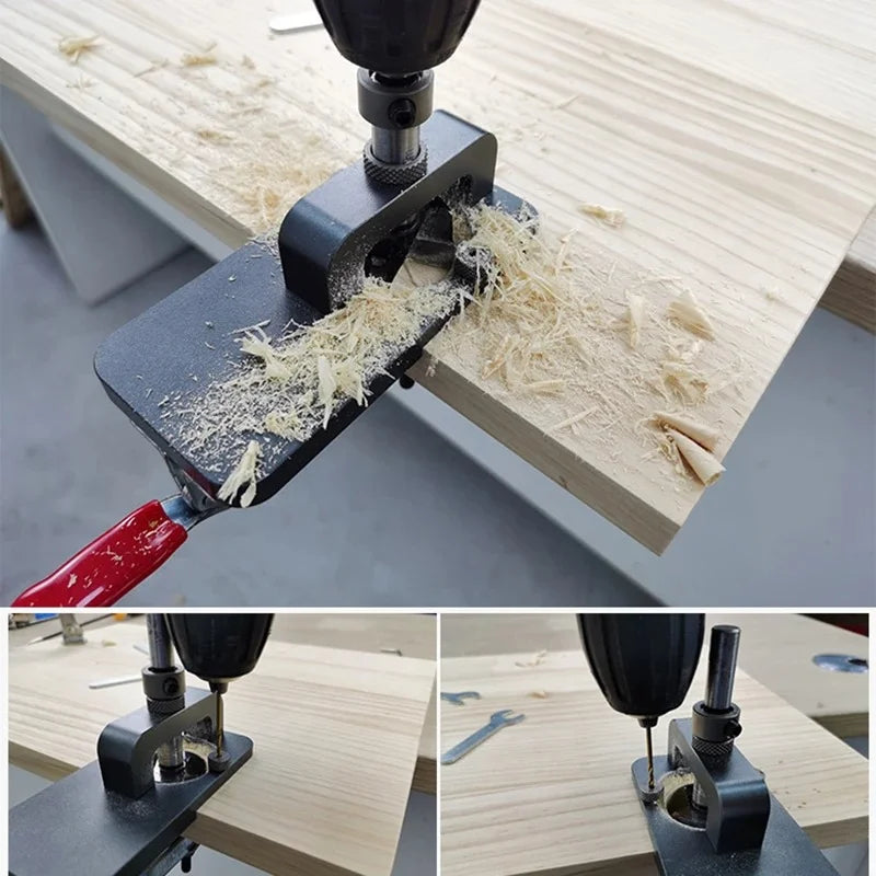 Woodworking 35mm Concealed Hinge Jig Kit or Drill Accessories, Hinge Boring Jig Drilling Guide Locator for Cabinet Cupboard Tool