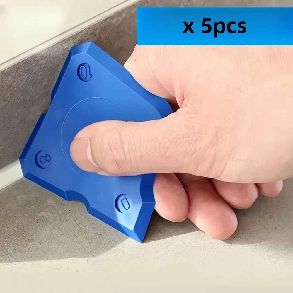 5pcs Silicone Caulking Tool Kit Joint Sealant Spreader Spatula Scraper for Tile Window Grout Edge Removal Kitchen Construction T