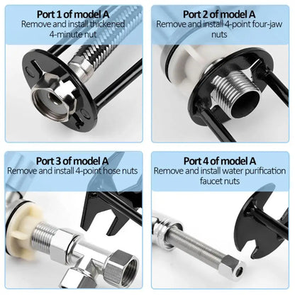 5-in-1 Sink Wrench Multifunctional Carbon Steel Faucet Hose Plumbing Pipe Wrench Bathroom Kitchen Sink Repair Set Hardware Tools