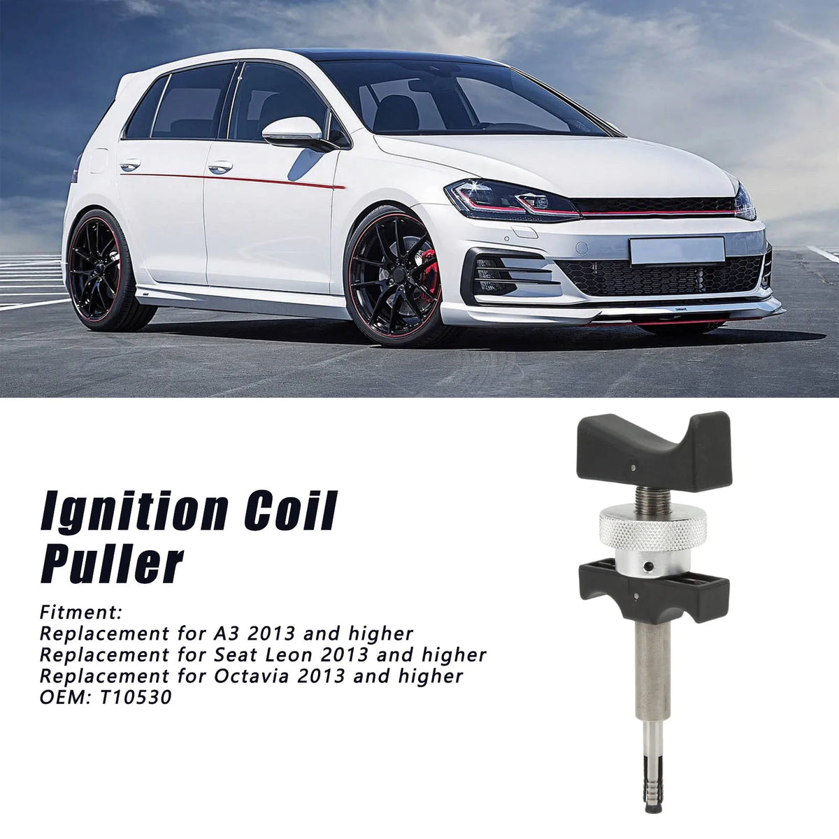 Ignition Coil Puller Removal Tool Carbon Steel ABS Nonslip Comfortable Grip Replacement for Seat  Ignition Coil Puller Tool