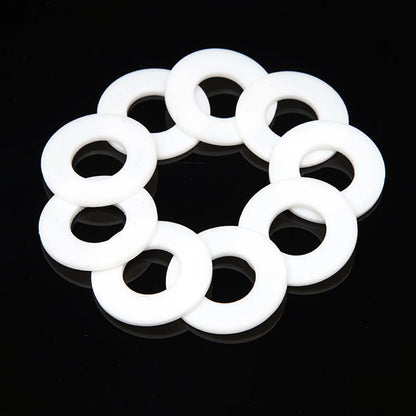 220-piece white nylon flat washer set: sizes M2-M18, plastic nylon washers, plastic flat washers, O-rings.