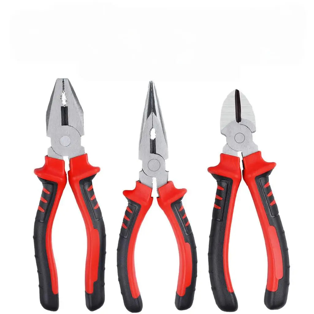 4 Types Pliers Set, Sprue Cutter Needle Nose Diagonal Cutter Combination Pliers for Wire Cutting Twisting Gripping DIY Repair