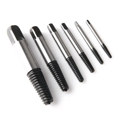 5/6PCS Broken Screw Extractor Set, Carbon Steel Double End Damaged Bolt Remover Drill Bits with Storage Case