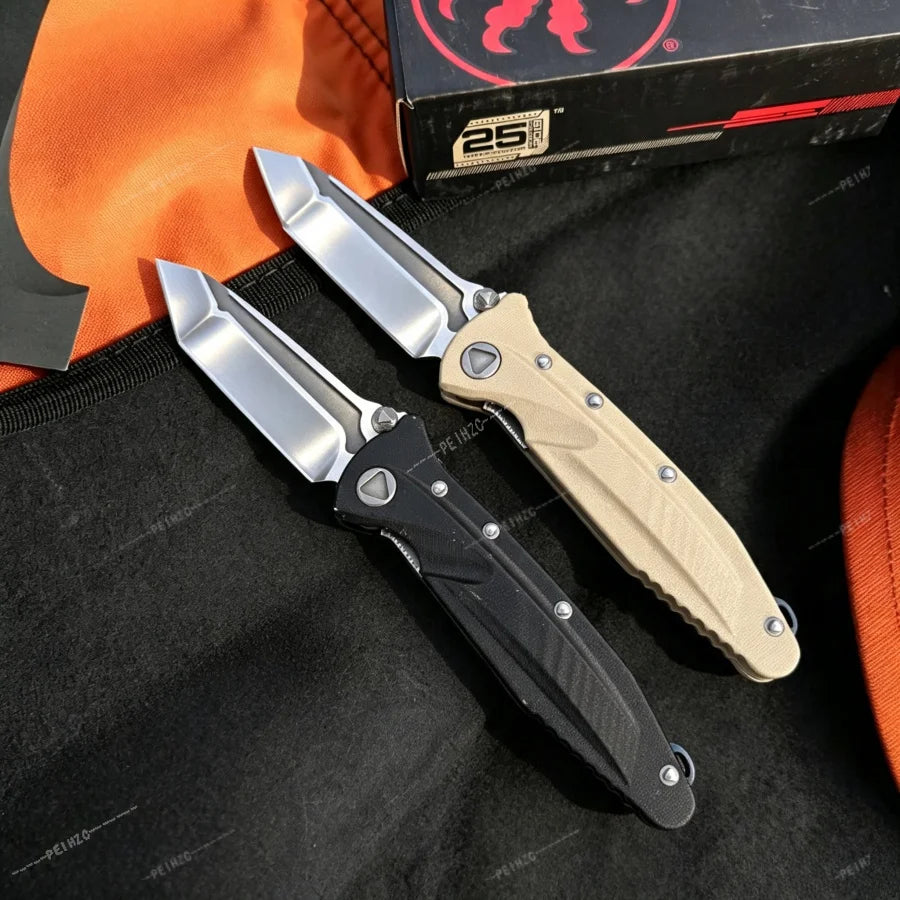 Multi-functional Folding Knife D2 Steel Blade G10 Handle Ergonomic Grip Outdoor Camping Hiking Fishing EDC Fruit Knife Cutting Tool