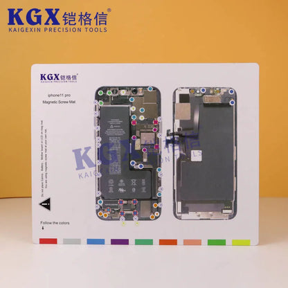 KGX Screw Storage Magnetic Pad Screw Memory Mat For iP X-15 ProMax Storage Screw Memory Positioning Maintenance Work Pad