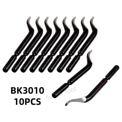 Deburring Tool Metal Handle with 1/10/11 Swivel Blades Burr Removal Reamer Tool for Plastic Metal Copper PVC Resin 3D Printing