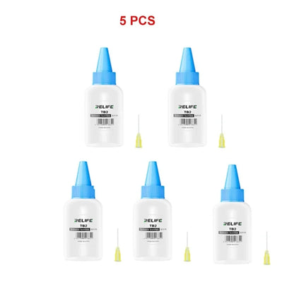 5pcs TB2  50ML Empty Plastic Bottle Phone Repair Squeeze Bottle for Alcohol Soldering Flux Rosin Dispenser With Needle