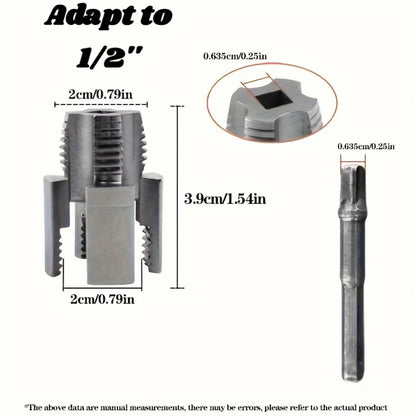 New Integrated Interior and Exterior Water Pipe Threading Tool 4 Points 6 Points Universal Electric Drill Threading Tool