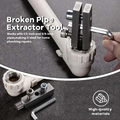 Pipe Stripped Screw Set, Water Faucet Broken Wire Extractor & Stainless Steel Wrench Handle Damaged Nipple Easy Out Remover Tool