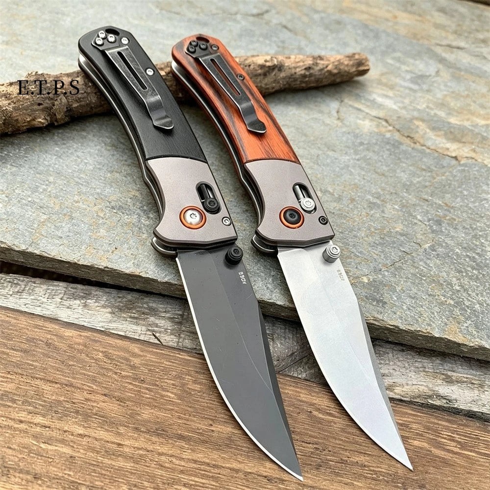 Pocket Knife BM 15080 Hunt Crooked River Folding Knife Point Blade Hunting Camping Outdoor Knives