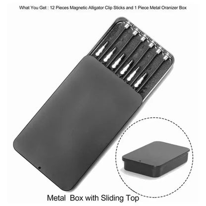Magnetic PCB Holder Soldering Station 12 Flexible Arms with Storage Box for Electronic Repair Model Assembly Hobby Craft Welding