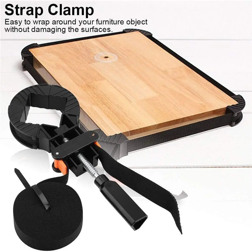 4M/6M 90 Degrees Right Angle Frame Clips Adjustable Corner Clamp Band Strap 4 Jaws Picture Frame Holder Woodworking Tools