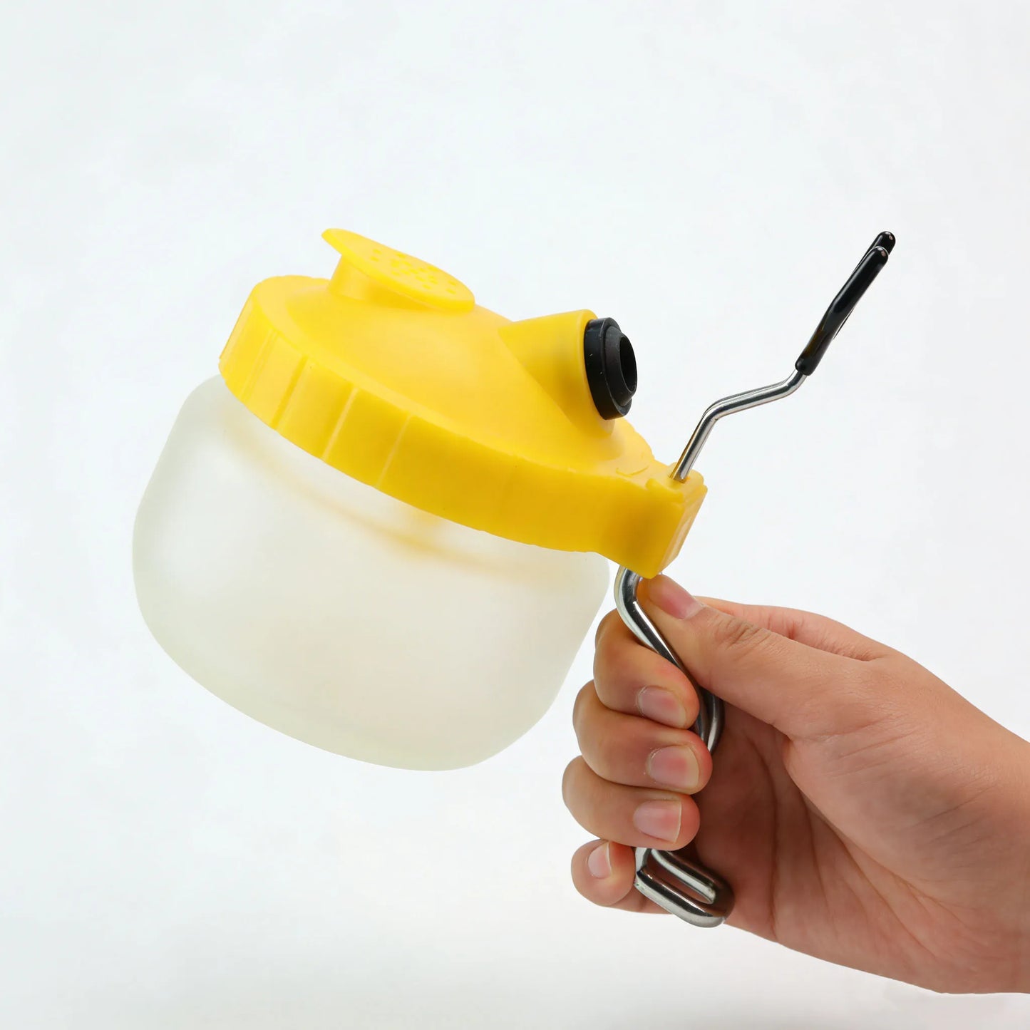 Airbrush Cleaning Pot Stand, Paint Storage Tray, Glass Reservoir Jar, Filter Cotton, and Airbrush Cleaning Tools