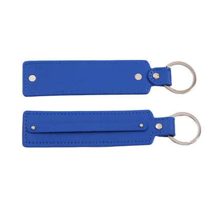 50pcs/lot PU Leather Keychain with 8mm Slide Bar Keyrings Key Holder Fit for 8mm DIY Slide Charms